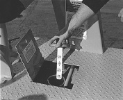 reservoirs for mobile equipment often use a dipstick to check fluid level because sight gages, though preferred, might be inaccessible or subject to damage.